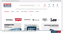 Desktop Screenshot of destockjeans.fr